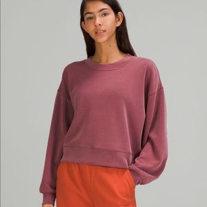 Perfectly Oversized Cropped Crew Mulled Wine